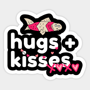 hugs and kisses by mencarirejeki Sticker